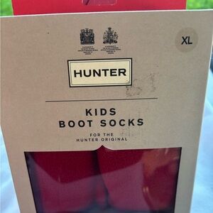 Hunter Kids Vibrant Red Boot Socks